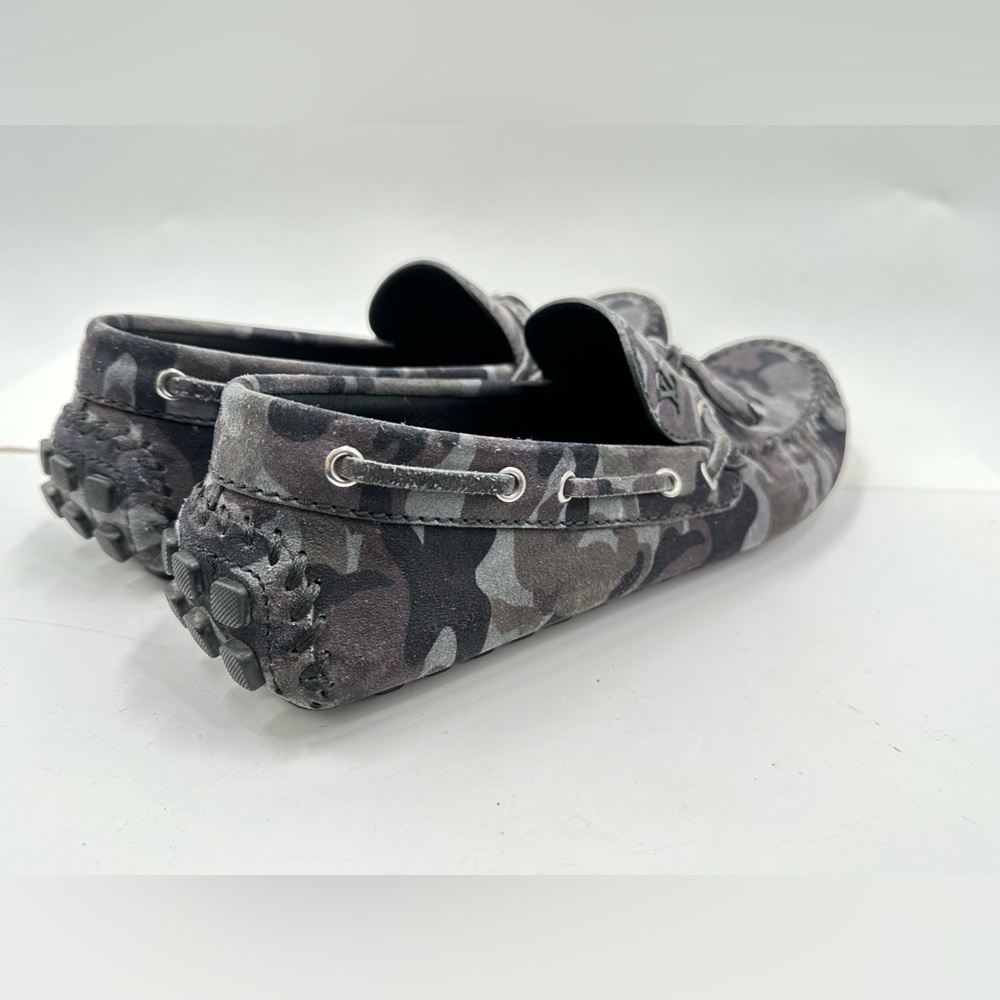 Louis Vuitton Gray Suede Camo Pattern Arizona Loafers Size 10.5 LV/11.5 USA - Picture 7 of 13